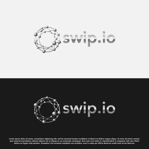 Chrome design with the title 'bold logo for swip io and swip foundation'