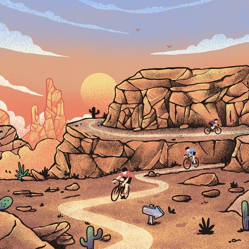 Dessert design with the title 'Desert Landscape'