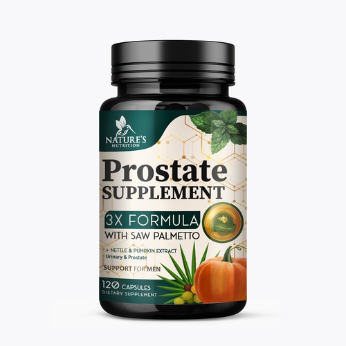 Medical label with the title 'prostate supplement '
