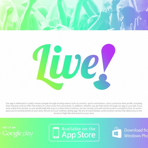 Gradient logo with the title 'Live Tonight Logo '