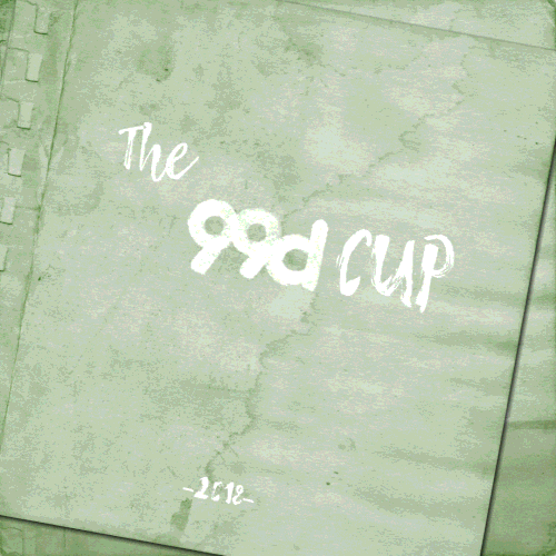 2-dimensional design with the title 'The 99d Cup'