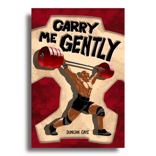 Weightlifting design with the title 'Cover Book Stylized Illustration'