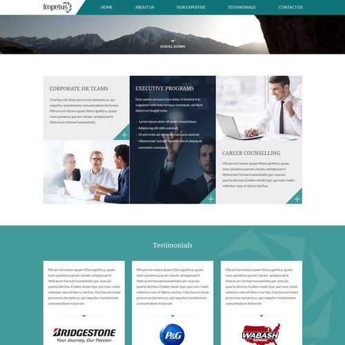 Psychology design with the title 'Homepage Design For Corporate Psychological Services'