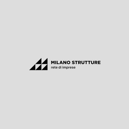 Concrete design with the title 'Milano Strutture'