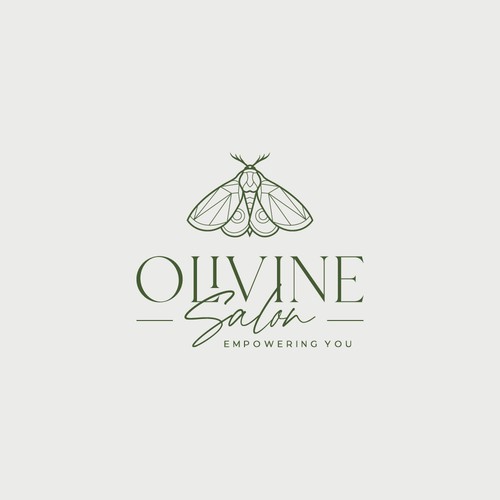 Crystals logo with the title 'Olivine Salon'