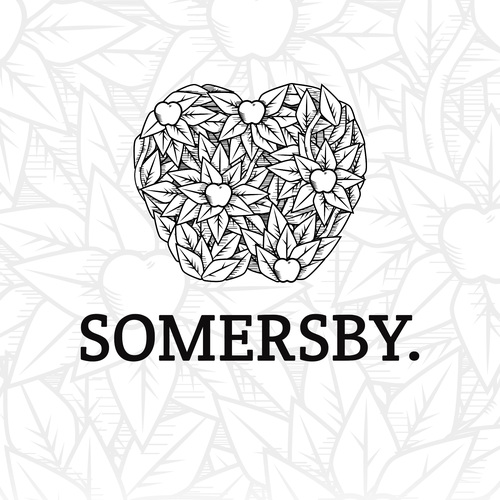 Apple logo with the title 'Somersby rebranding'