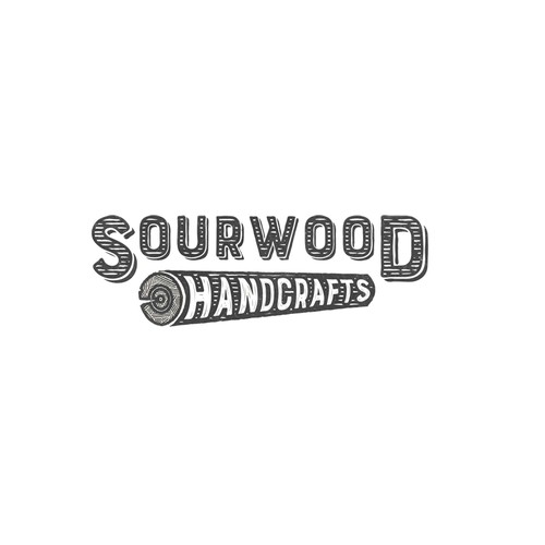 Woodcut logo with the title 'Logo for Woodworker'
