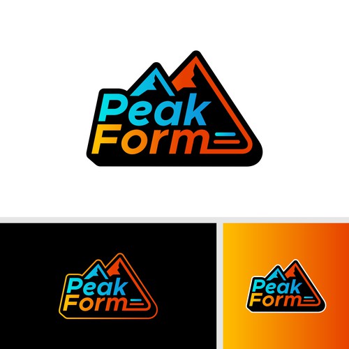 Peak design with the title 'Logo concept for PeakForm'