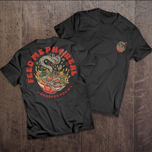 Vintage t-shirt with the title 'Feed Me Pho Real'