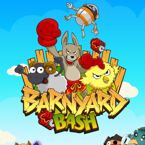 Puzzle logo with the title 'Barnyard Bash'
