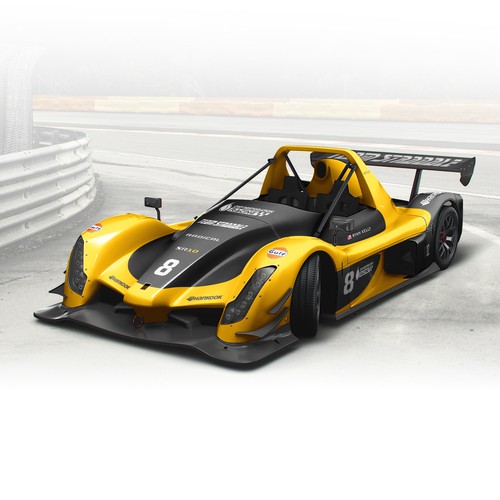 Wrap design with the title 'Radical SR10 Race Car Wrap Design'