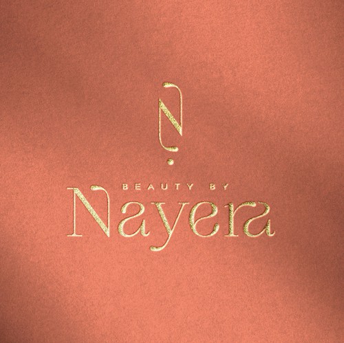 Embossed design with the title 'Feminine, chic, simple Logo for Beauty Aesthetics '