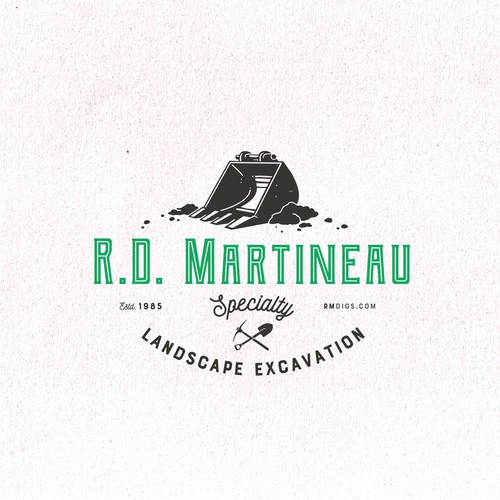 Old school logo with the title 'logo for R.D. MARTINEAU'
