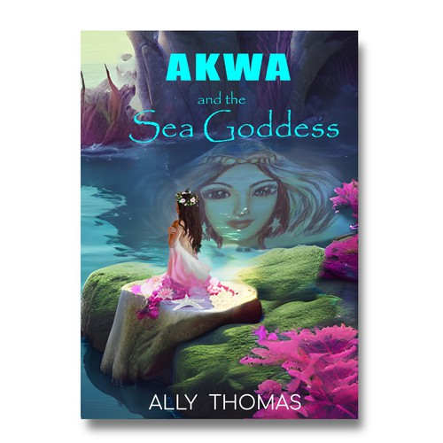 Painting book cover with the title 'Aqua and the Sea Goddess'