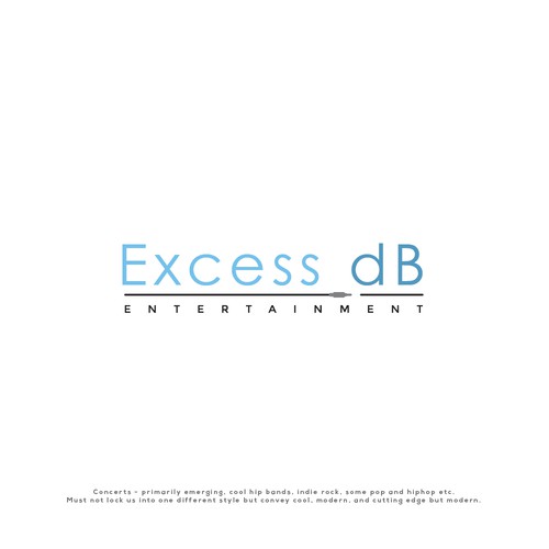 Concert logo with the title 'Excess db | Entertainment'
