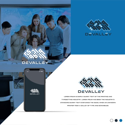 Arabic brand with the title 'Logo Design_brand Name_DevVally'
