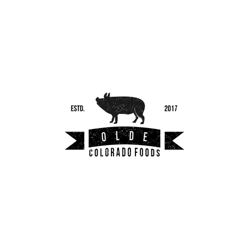 Pork logo with the title 'OLDE COLORADO FOOD'