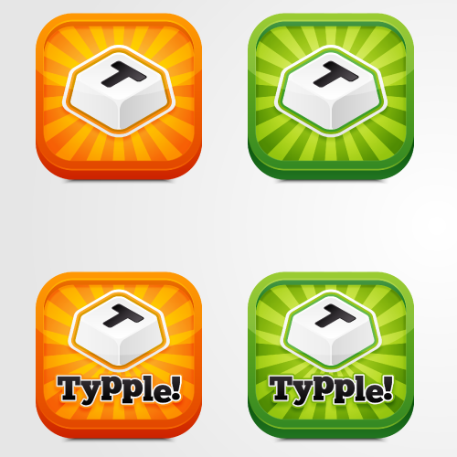 Type design with the title 'Design the icon for our typing battle iPhone app'