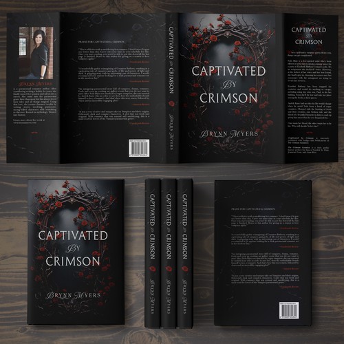 Historical book cover with the title 'Captivated by Crimson by Brynn Myers'