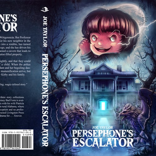 Gothic book cover with the title 'Persephone's Escalator'