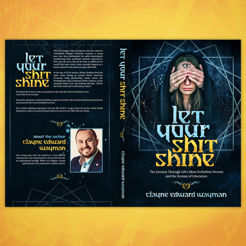 Shine design with the title 'Trippy book cover for Clayne'