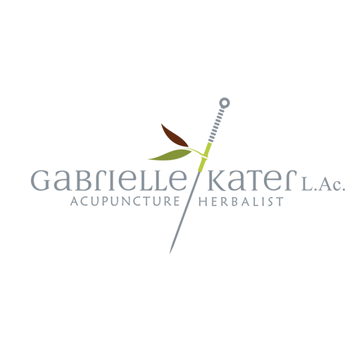 Acupuncture logo with the title 'Gabrielle Kater, Acupucture'