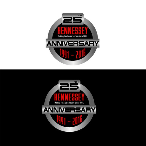 50 year anniversary logo with the title 'Silver Anniversary Metal-Red&Black'