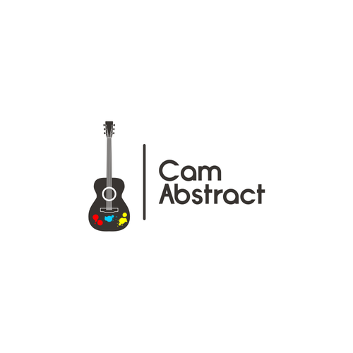Guitar logo with the title 'CAM ABSTRACT LOGO'