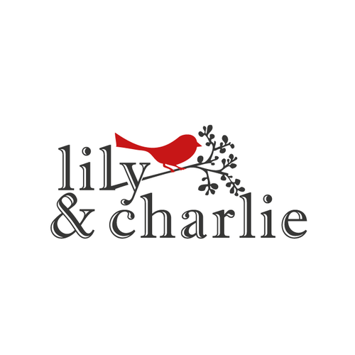 Boutique logo with the title 'cute bird on a branch'