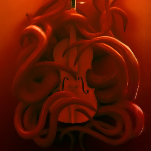 Horror book cover with the title 'The Fiddle is Devil's Instrument'