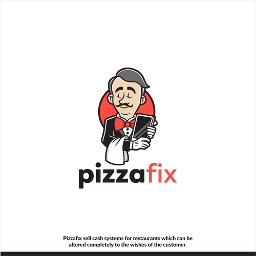 Butler logo with the title 'Logo for PizzaFix'