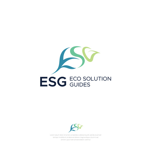Sustainable design with the title 'Logo for Eco Solution Guides, a Sustainability Consulting Company'