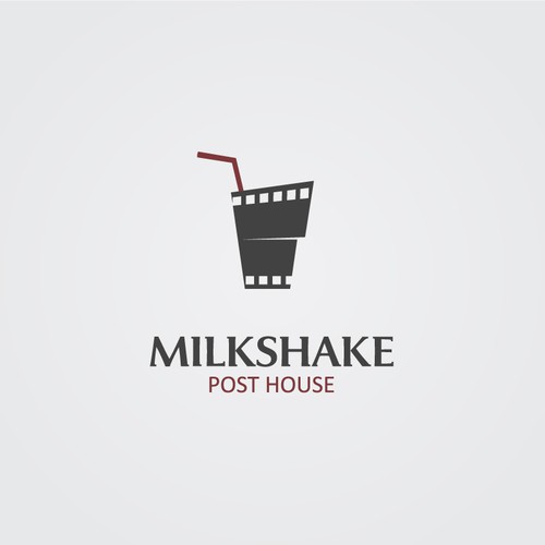 Milkshake design with the title 'Post house Logo challange'