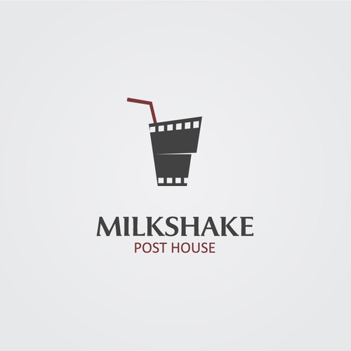 Milkshake logo with the title 'Post house Logo challange'
