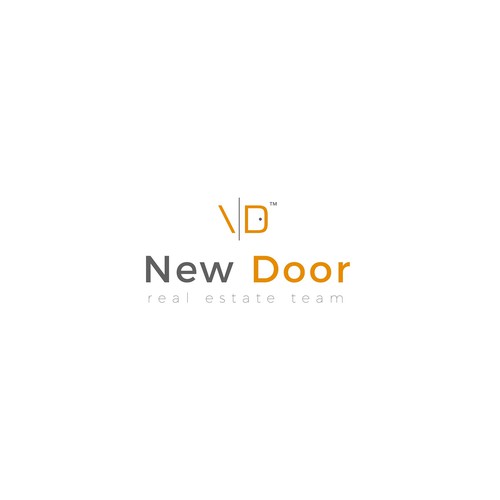 Grid logo with the title 'LOGO DESIGN NEW DOOR '