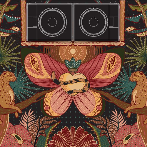 Wallpaper design with the title 'Sound of Minds Mural'