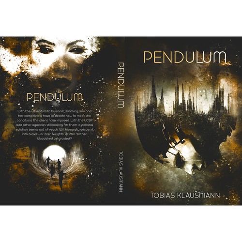 Dystopian book cover with the title '''Pendulum'' book cover'
