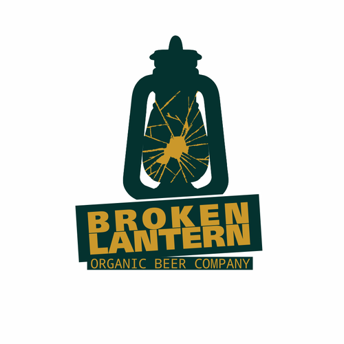 Break logo with the title 'Broken Lantern Organi Beer Company logo suggestion'