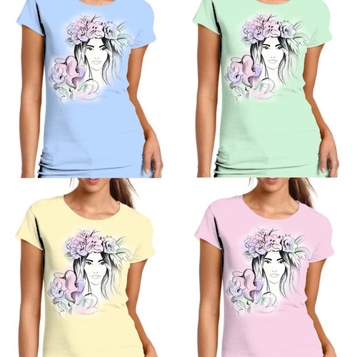 Feminine t-shirt with the title 't shirt'