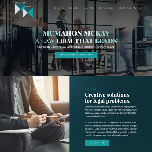 Elegant website with the title 'McMahon McKay'
