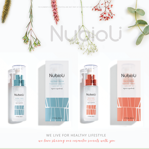 Skincare packaging with the title 'Skin Care Beauty concept'