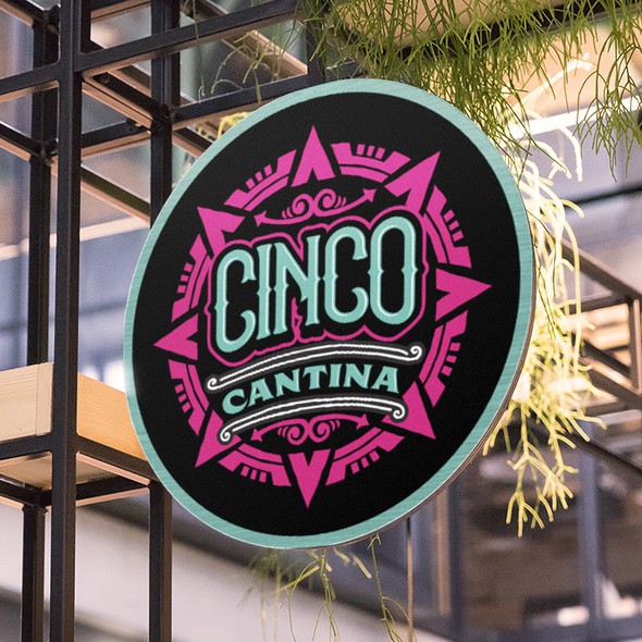 Cantina logo with the title 'Cinco Cantina'