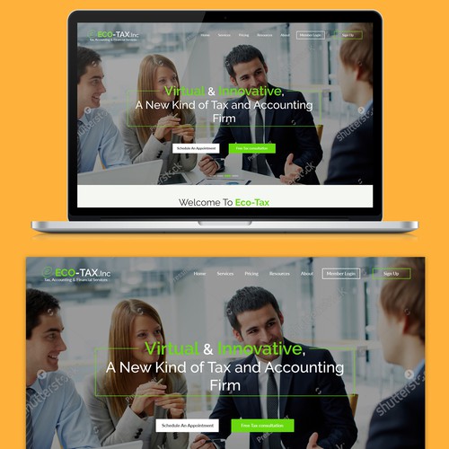 Classy website with the title 'Nice and Simple Corporate website'