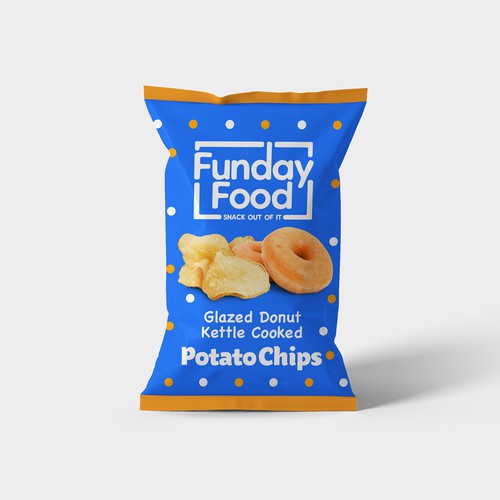 Donut design with the title 'Potato chips'