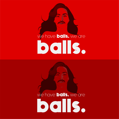Mustache logo with the title 'Balls Agency Logo'