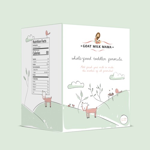 Natural packaging with the title 'Design boho-inspired box for natural baby product'