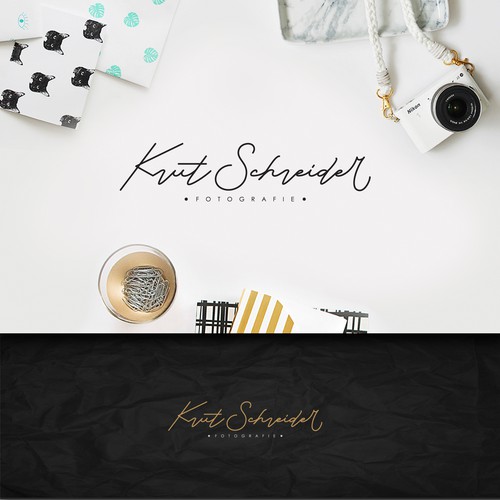 Hand-lettered logo with the title 'Signature typeface lettering logo design'