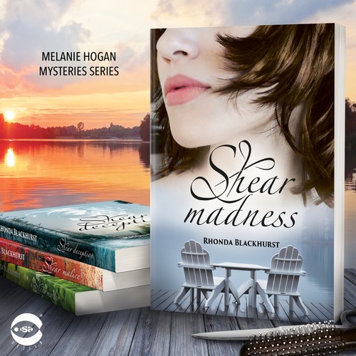 Adventure design with the title 'Book cover for "Shear Madness" by Rhonda Blackhurst'