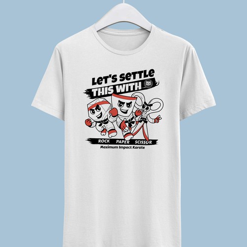 Karate design with the title 'Rock paper scissor '