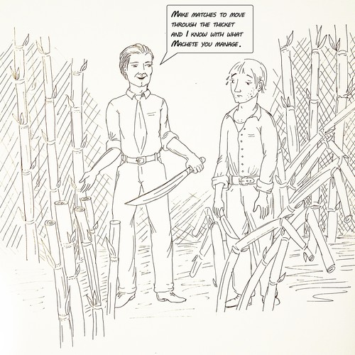 Handmade artwork with the title 'Illustration for a life-coach'